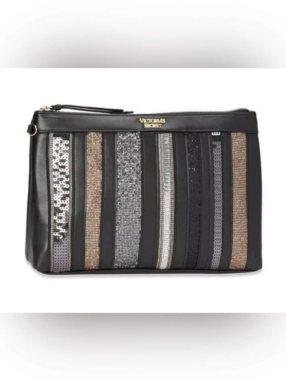 Victoria's Secret Glitter Mesh Beauty Pouch Bag